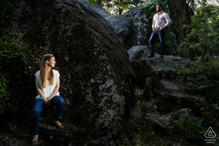 El Escorial, Madrid Artful Engagement Photo avec 2 flashs pour basculer un double portrait