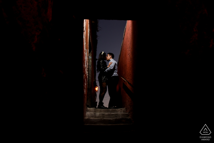 San Miguel de Allende Guanajuato in Canal Street Artful Engagement Picture taken under a bridge with external flash