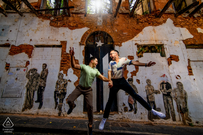 Old San Juan, PR-Porträt-E-Shooting vor Ort mit etwas Action an einem sehr beliebten Ort für Fotos