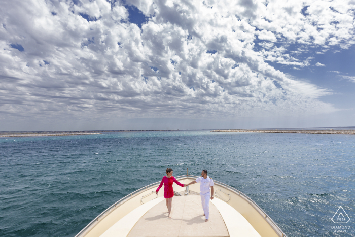 Trapani portrait e-session for a nautical couple Together against the stormy sea