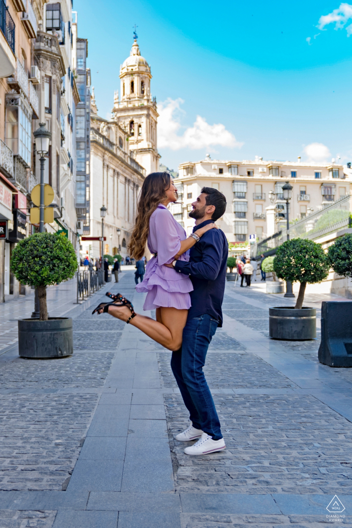 Jaén, Spain environmental engagement e-session with a playful lift in the city Jaén, Spain environmental engagement e-session with a playful lift in the city