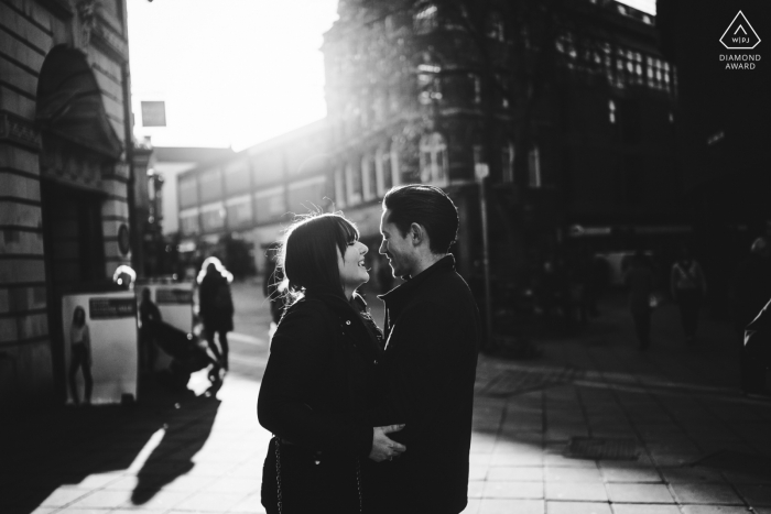 Norfolk couple e-session in the streets of Norwich