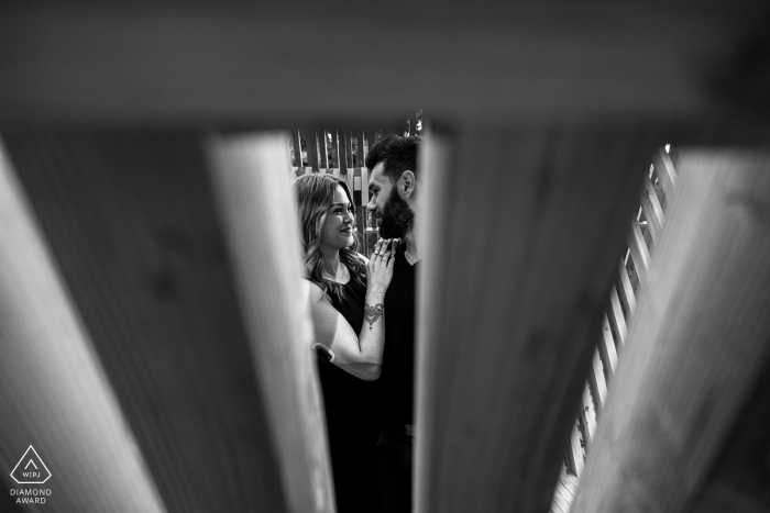 A Nancy indoor portrait shows a unique way this newly engaged couple is announcing their engagement shoot at Place Stanislas is a large pedestrianized square in a French city in the Lorraine historic region