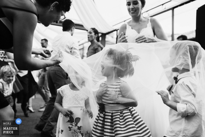 bridal Party kids having fun bridal Party kids in Villa Livia