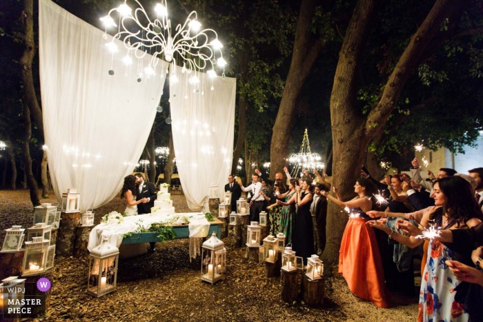 Photo by: <a href="https://www.wpja.com/contests/2018-v20/best-wedding-photographers/2400026">Stefano Snaidero - Rome </a> Apulia, Rome ceremony wedding photography during an outdoor event with lights