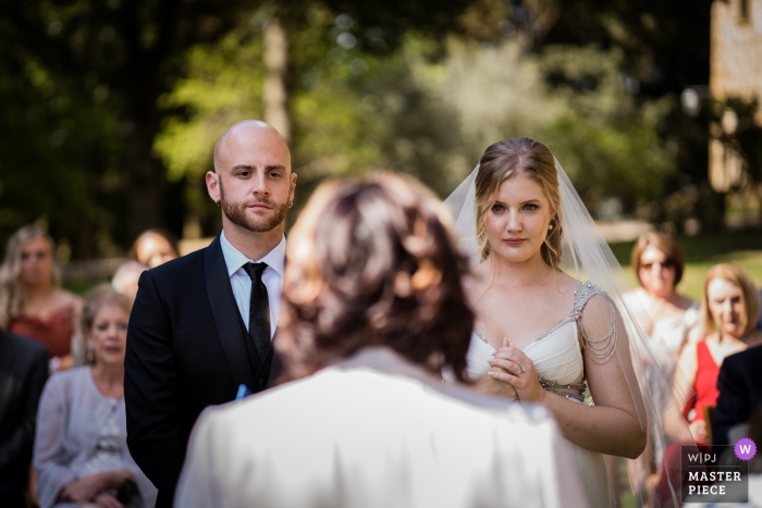 Photo by: <a href="https://www.wpja.com/contests/2019-v03/best-wedding-photographers/2457796">Andrea Sampoli - Siena</a> Abbadia Sicille, Siena, Tuscany wedding ceremony photography outdoors