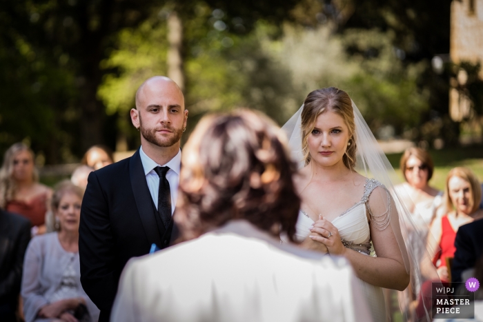 Abbadia Sicille, Sienne, Toscane, photographie de cérémonie de mariage en plein air