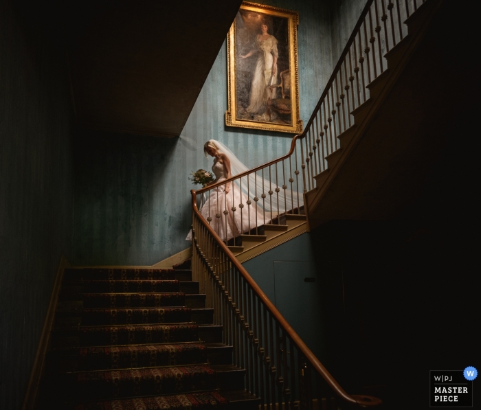 Photo by: <a href="https://www.wpja.com/contests/2019-v04/best-wedding-photographers/2463206">Robin Goodlad - Wimborne Minster Dorset</a> St Giles House, Dorset Photography of the Grand Bridal entrance down the stairs.