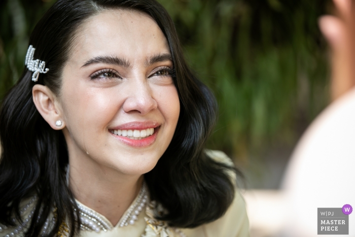 Nai Lert Park Heritage Home, Bangkok | Wedding photo of tears of joy from the bride.