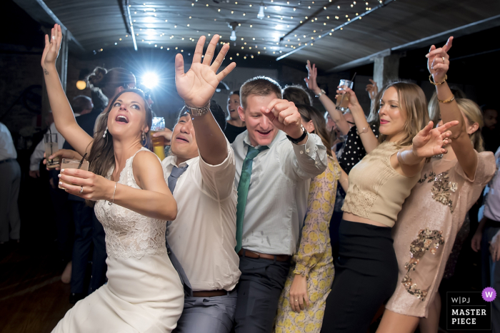 Photo by: <a href="https://www.wpja.com/contests/2019-v05/best-wedding-photographers/2483956">Adena Stevens - Hoboken New Jersey</a> Kolo Klub Wedding Reception Photography showing bride and guests dancing at the reception