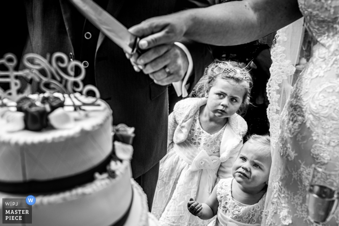 Photo by: <a href="https://www.wpja.com/contests/2019-v06/best-wedding-photographers/2486596">Hiske Boon - Waalwijk Noord Brabant</a> Vlaamsche Spijcker wedding reception photography | Kids and wedding cake, a nice moment