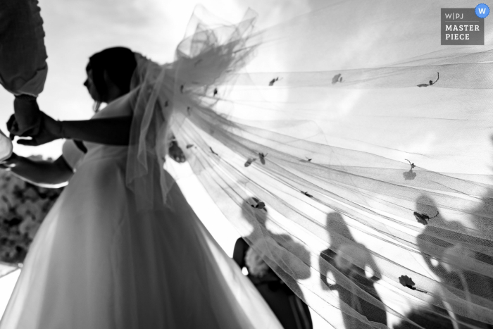 Phuket, Thailand Bridal's dress image from the outdoor wedding ceremony