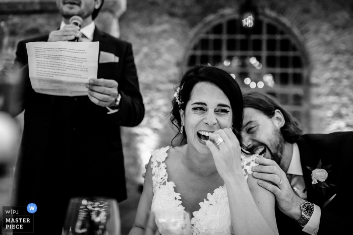 Photo by: <a href="https://www.wpja.com/contests/2019-v07/best-wedding-photographers/2507556">Pedro Vilela - Lisboa </a> Forte da Cruz Wedding Reception Photography of the Bestman speech