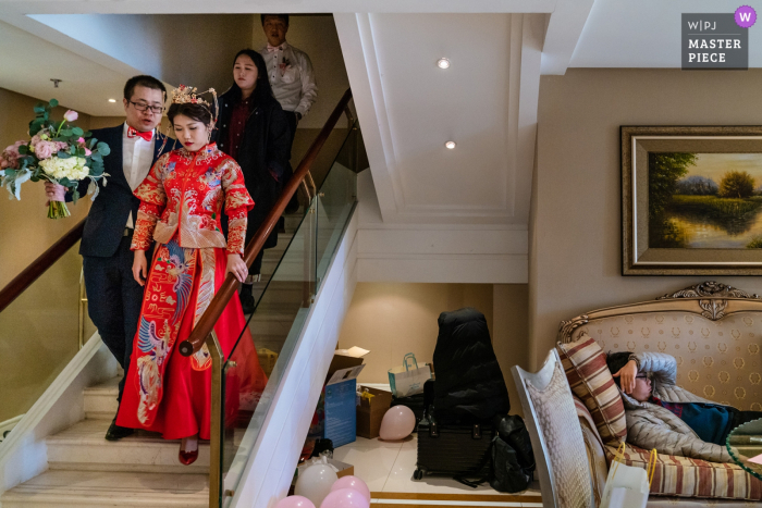 Zdjęcie: <a href="https://www.wpja.com/contests/2019-v08/best-wedding-photographers/2511871"> Xiaozhu Lin - Pekin </a> Beijing Youshanmeidi Hotel Fotograf Ślubny | Ślub rozpoczął się wcześnie.