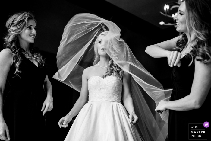 Photo by: <a href="https://www.wpja.com/contests/2019-v09/best-wedding-photographers/2528011">Stacy Gillespie - Silverthorne Colorado</a> Bride getting the finishing touches before the ceremony at Hotel Jerome