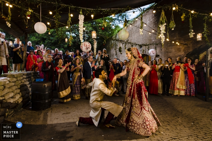 Photo by: <a href="https://www.wpja.com/contests/2019-v09/best-wedding-photographers/2537266">Corrine Ponsen - Maarssen Utrecht</a> Wedding reception photograph at Fort Vechten of the bride and groom during their first dance.
