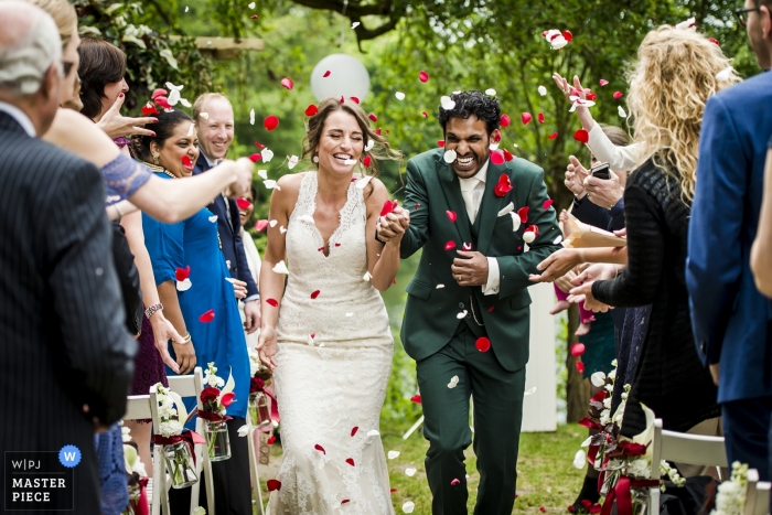 Photo by: <a href="https://www.wpja.com/contests/2019-v09/best-wedding-photographers/2537306">Corrine Ponsen - Maarssen Utrecht</a> Fort Vechten just married wedding photos after outdoor ceremony