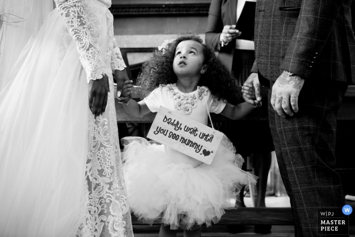 Reportaje de bodas en Inglaterra Palacio de Fulham - Fotografía durante la ceremonia de la boda