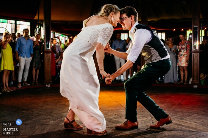 Photo by: <a href="https://www.wpja.com/contests/2019-v12/best-wedding-photographers/2548416">Leonard Walpot - Utrecht Utrecht</a> Wedding Party Venue Photography, Camping de Lievelinge, Vuren, The Netherlands - The bride and groom during first dance