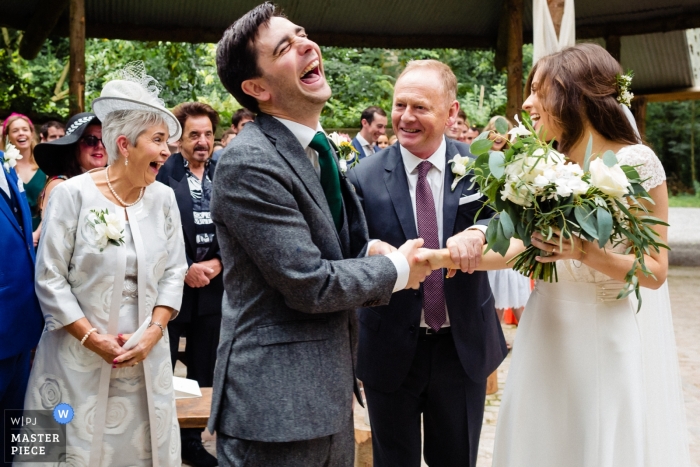 Photo by: <a href="https://www.wpja.com/contests/2019-v12/best-wedding-photographers/2548607">Kevin Kheffache - Dun Laoghaire Dublin</a> Wedding Ceremony Photography from Lisnavagh Co. Carlow | Image of the father of bride handover to the groom