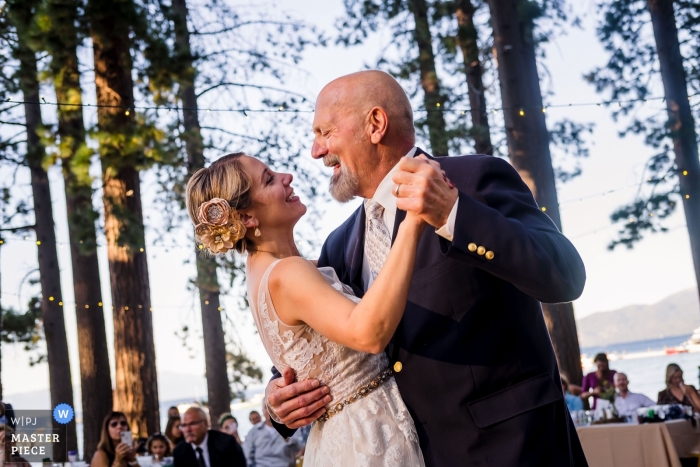 Photo by: <a href="https://www.wpja.com/contests/2019-v13/best-wedding-photographers/2549358">Shaunte Dittmar - Lake Tahoe California</a> Wedding Photography from Camp Richardson Resort Lake Tahoe - Image from the First dance with Dad