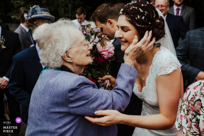 St Mary's the Virgin Church, Chiddingstone, Kent - Ceremony venue photo - All the feels for the Bride and her Nan