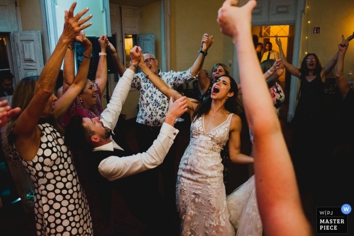Photo by: <a href="https://www.wpja.com/contests/2019-v13/best-wedding-photographers/2549765">Luis Efigénio - Porto </a> Sintra, Portugal Wedding Photo from Reception Party - Bride on the dance floor