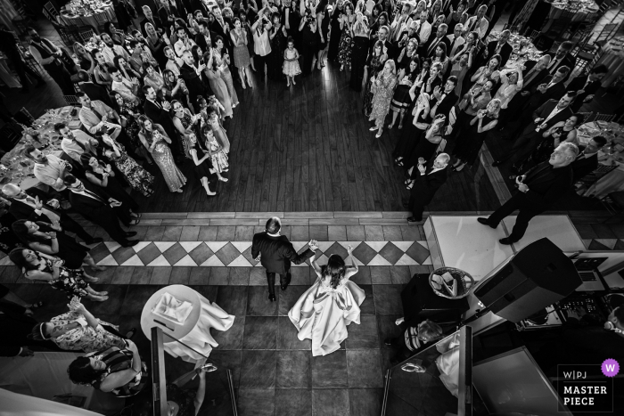Photo by: <a href="https://www.wpja.com/contests/2019-v13/best-wedding-photographers/2550925">Todd Laffler - High Bridge New Jersey</a> Liberty House, New Jersey Wedding Venue Photos | Bride and Groom are introduced into the reception