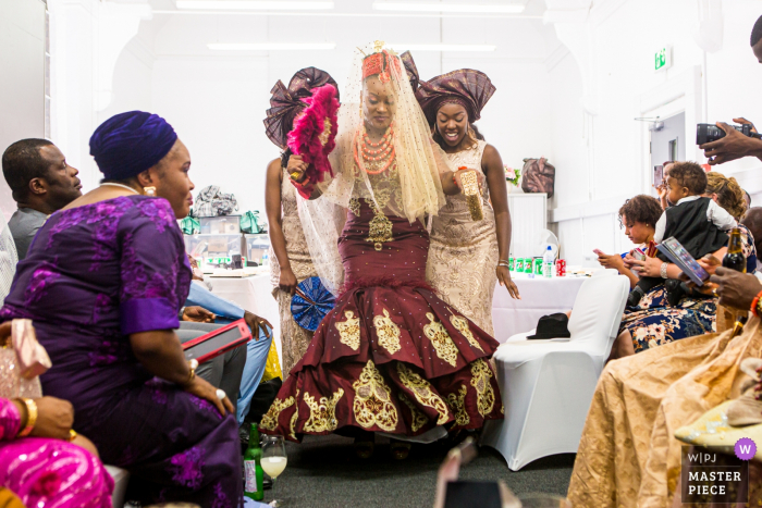 Wedding Reportage at Painshill Park, Surrey, UK - Traditional Wedding - Photography showing Bride's entrance 