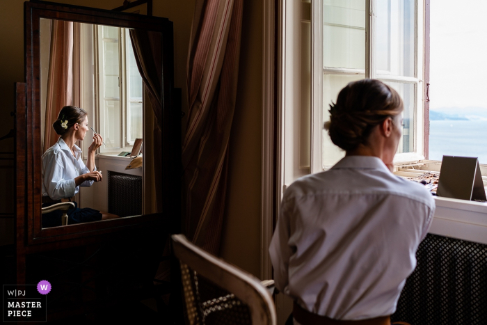 Photo by: <a href="https://www.wpja.com/contests/2019-v15/best-wedding-photographers/2557237">Lisa Pacor - Trieste Trieste</a> Wedding Venue: Castello di Duino, Trieste — wedding photography of the bride Getting ready