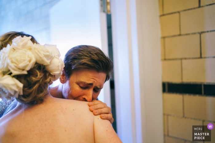 Photo by: <a href="https://www.wpja.com/contests/2019-v16-photography-competition/best-wedding-photographers/2560325">Emin Kuliyev - Bronx New York</a> Flushing Town Hall wedding photos | bride getting ready