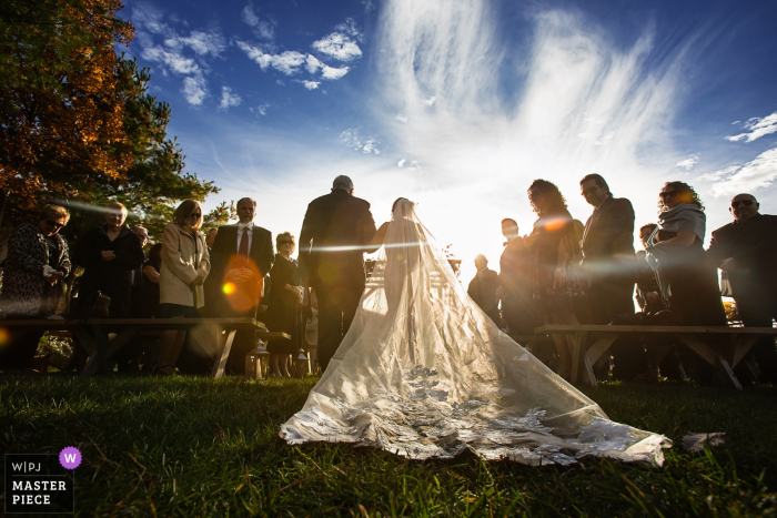 Photo by: <a href="https://www.wpja.com/contests/2019-v16/best-wedding-photographers/2560734">Todd Laffler - High Bridge New Jersey</a> Wedding Ceremony in New York | Photos of Bride and her dad walking down the aisle to begin the ceremony