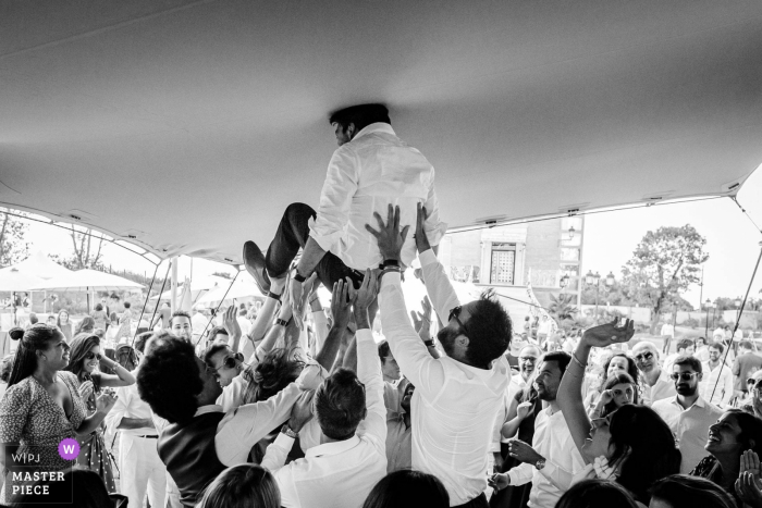 Photo by: <a href="https://www.wpja.com/contests/2019-v16/best-wedding-photographers/2561327">Florent Cattelain - Labarthe-sur-Lèze </a> Chateau de la Garrigue, France Wedding Party Photography from the Reception