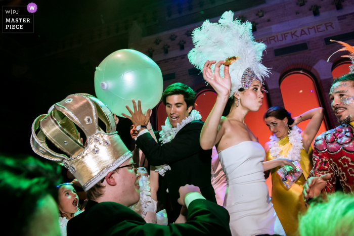 Photo by: <a href="https://www.wpja.com/contests/2019-v17/best-wedding-photographers/2564127">Isabelle Hattink - Rotterdam Zuid Holland</a> Amsterdam - Beurs van Berlage Wedding party photography - Hora Loca