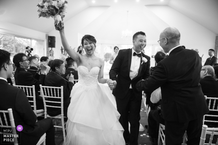 Photo by: <a href="https://www.wpja.com/contests/2019-v17/best-wedding-photographers/2564644">Jiake Yang - Melbourne Victoria</a> Victoria-AU Wedding ceremony celebration photography captured in black and white