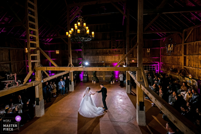 Photo by: <a href="https://www.wpja.com/contests/2019-v17/best-wedding-photographers/2564805">Milan Lazic - Chicago Illinois</a> Mora Farm reception photography from the wedding venue | first dance
