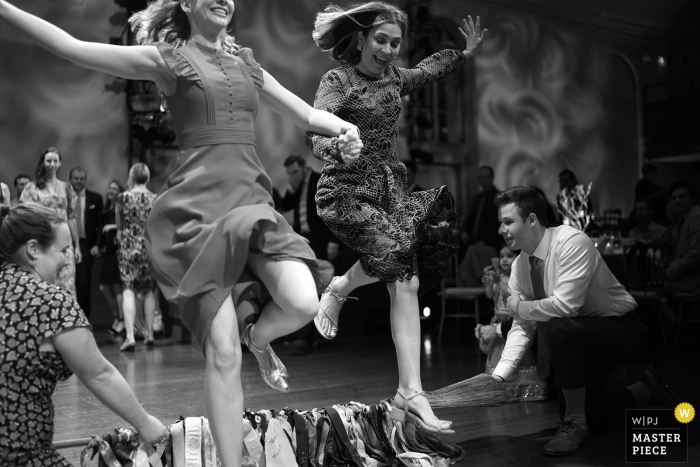 Dancing at the venue Flushing Town Hall wedding photography of Dancing at the venue