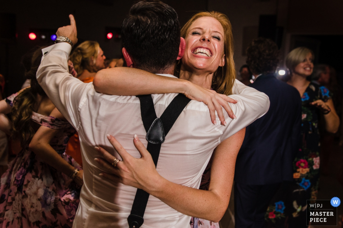 Foto da festa de casamento em Lovaina da festa de recepção na pista de dança