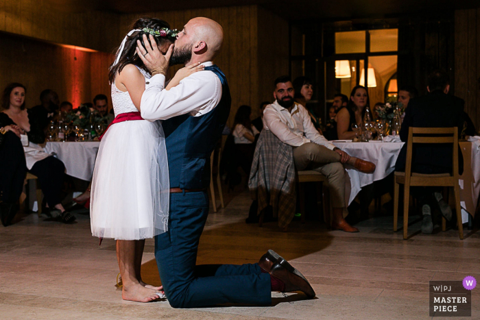 Photo by: <a href="https://www.wpja.com/contests/2019-v18/best-wedding-photographers/2566245">Kathleen Viron Dunn - Macon </a> Burgundy wedding photographer in France: Dinner - reception venue - Groom and his daughter