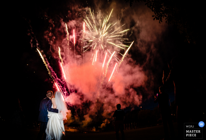 Photo by: <a href="https://www.wpja.com/contests/2019-v18/best-wedding-photographers/2566549">Niels Gerhardt - Frankfurt Hessen</a> Waldhotel Stuttgart Germany Fireworks for the bridal couple - Night photography at weddings.
