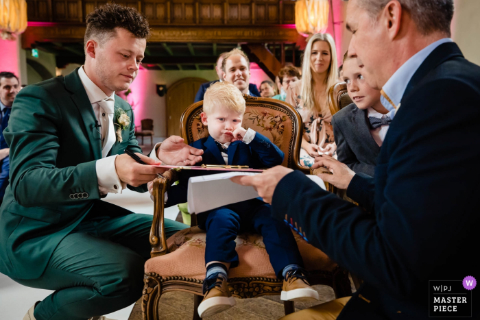 Klooster Bethlehem ceremony photography from the wedding - Kids at the marriage event.