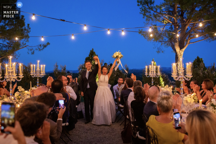 Photo by: <a href="https://www.wpja.com/contests/2019-v18/best-wedding-photographers/2566913">Daniele Borghello - Padova</a> Bologna - Italy - Reception photos in a Prive Villa - An entrance full of energy for our newlyweds