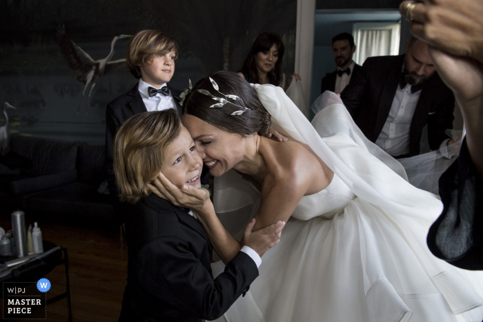 Palacio Sans Souci, Buenos Aires, Argentine photo de mariage de la mariée avec son fils