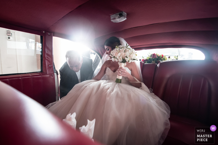 Photo by: <a href="https://www.wpja.com/contests/2019-v18/best-wedding-photographers/2567482">David Zaoui - Miami Florida</a> Marriott Hotel, Miami FL - Departure to the church with an amazing light ray - Florida wedding photography!