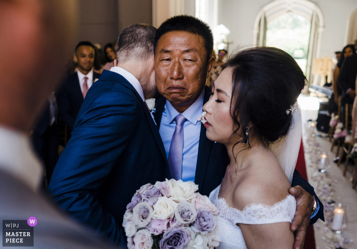 Photo by: <a href="https://www.wpja.com/contests/2019-v18/best-wedding-photographers/2567722">Roger Kenny - Greystones Wicklow</a> Wedding Photography at Venue - Luttrelstown Castle Co Dublin Ireland | Emotional father of the groom giving his daughter away