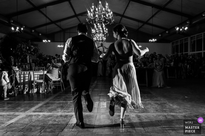 The groom and bride at their first dance Madrid Spain first dance photography | The groom and bride at their first dance