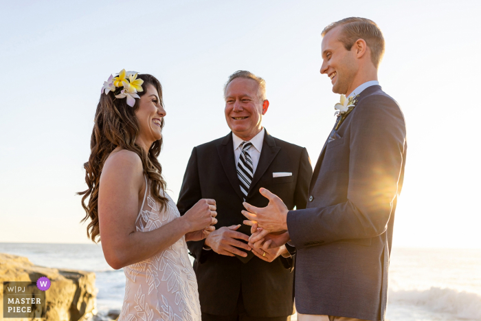 Photo by: <a href="https://www.wpja.com/contests/2019-v19/best-wedding-photographers/2571598">Shaun Baker - San Diego California</a> Windansea Beach, San Diego, California wedding image: The bride and groom say, I DO.