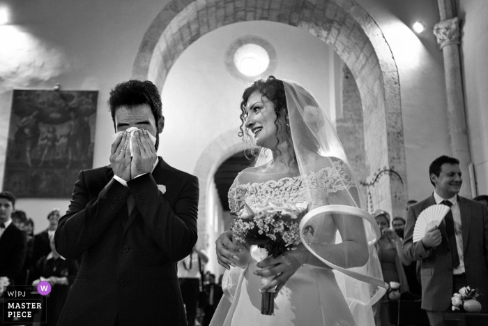 Photo by: <a href="https://www.wpja.com/contests/2019-v19/best-wedding-photographers/2571314">Danilo Coluccio - Siderno Reggio Calabria</a> Cattedrale di Gerace, Gerace, Reggio Calabria image contains: Emotions during the ceremony. The groom cries.