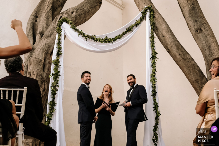 Momento da cerimônia de casamento em MACO, cidade de Oaxaca - fotografia de evento ao ar livre