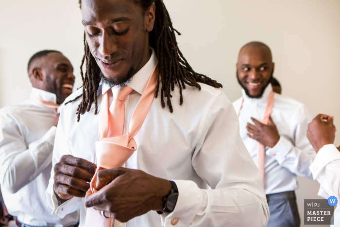 Photo by: <a href="https://www.wpja.com/contests/2019-v20/best-wedding-photographers/2572530">Obi Nwokedi - London London</a> The Atrium London Venue, London, UK wedding photos | Groomsmen getting ready